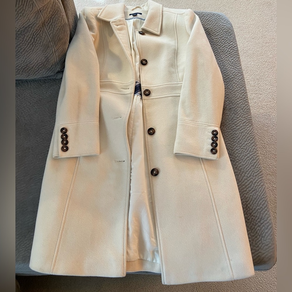 Gorgeous winter white/ivory wool coat